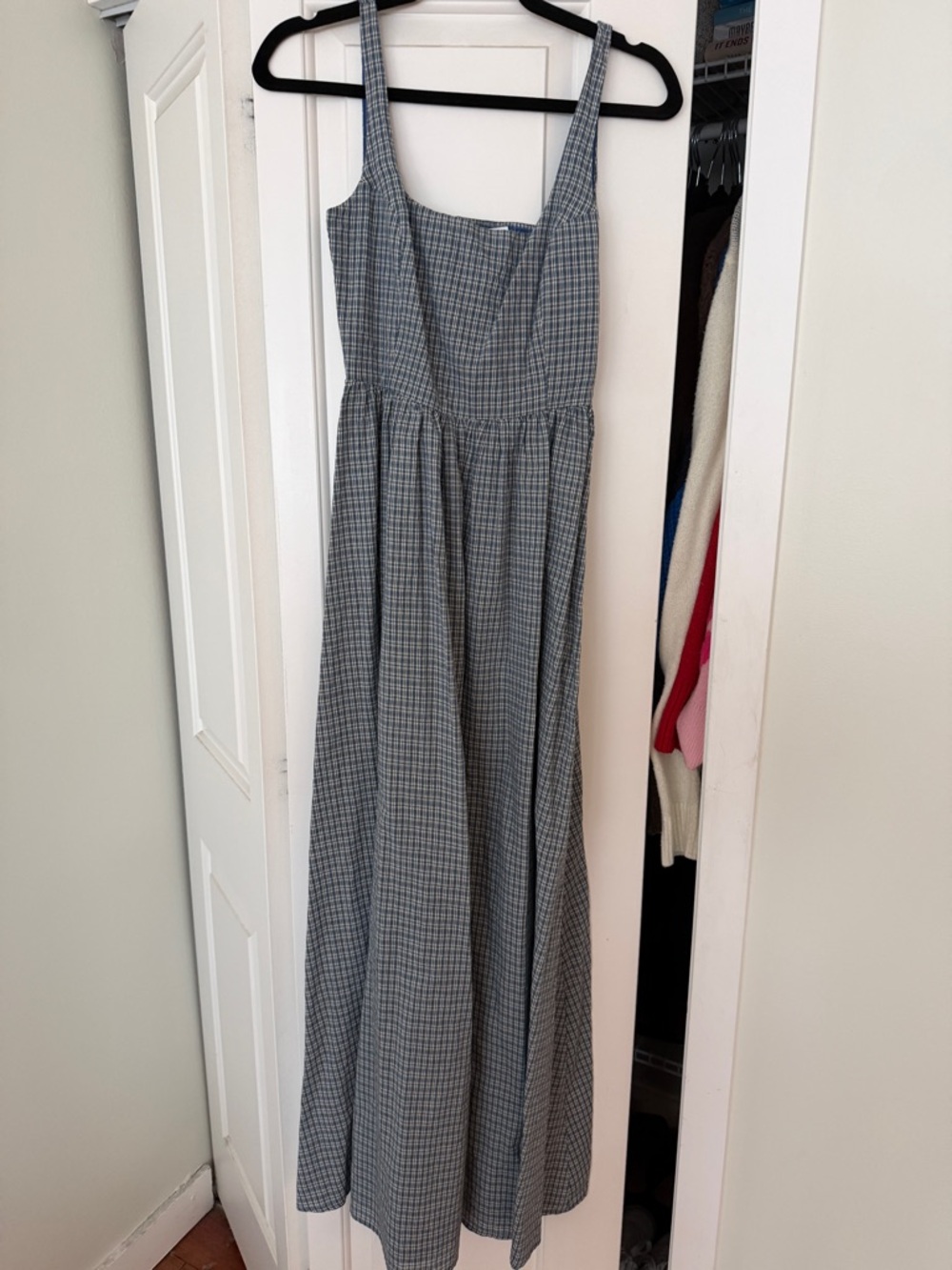Princess Polly Blue Gingham Square-Neck Maxi Dress - Picture 2 of 3